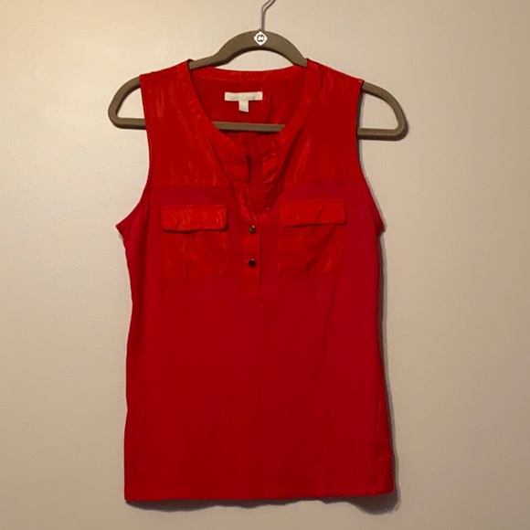 Banana Republic Red Sleeveless Top, Medium